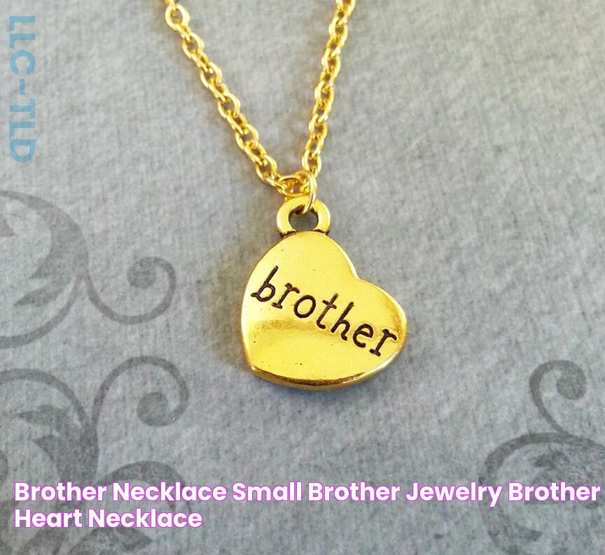 Brother Necklace SMALL Brother Jewelry Brother Heart Necklace