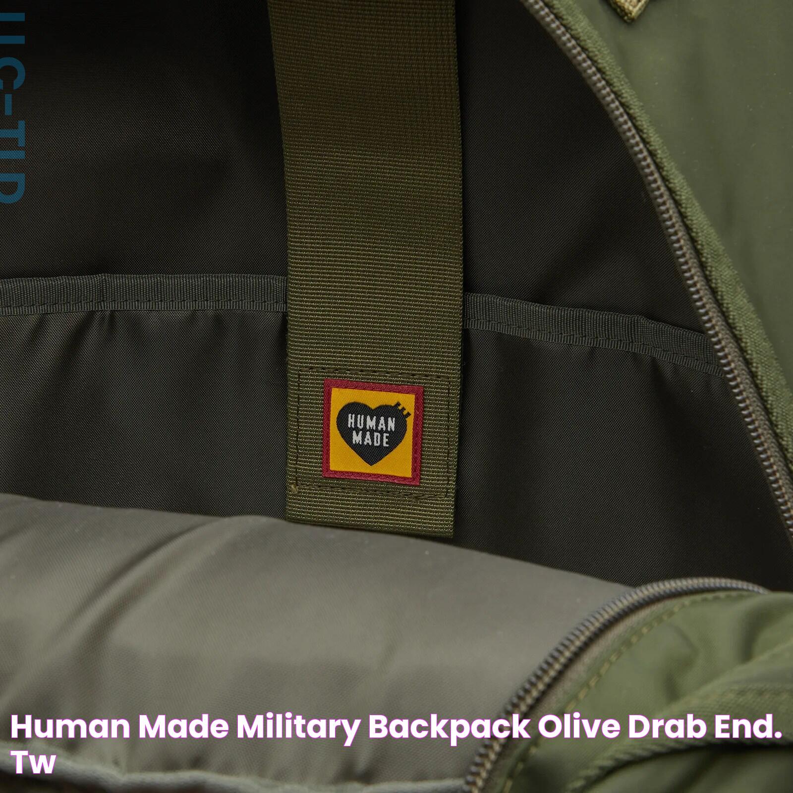 Human Made Military Backpack Olive Drab END. (TW)