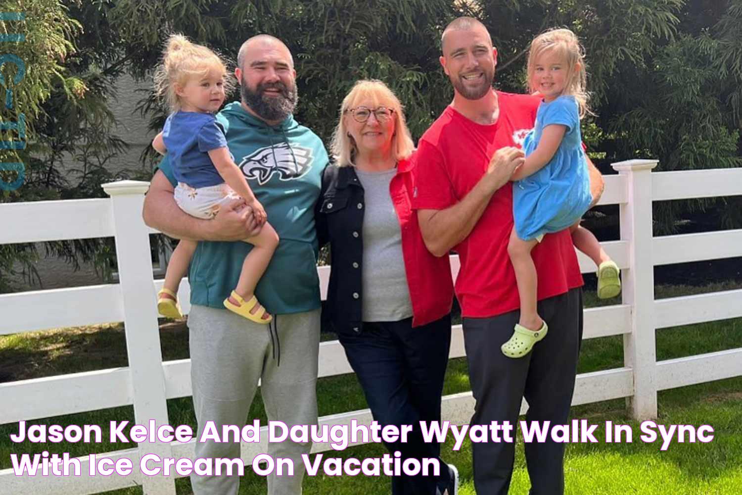 Jason Kelce and Daughter Wyatt Walk in Sync with Ice Cream on Vacation