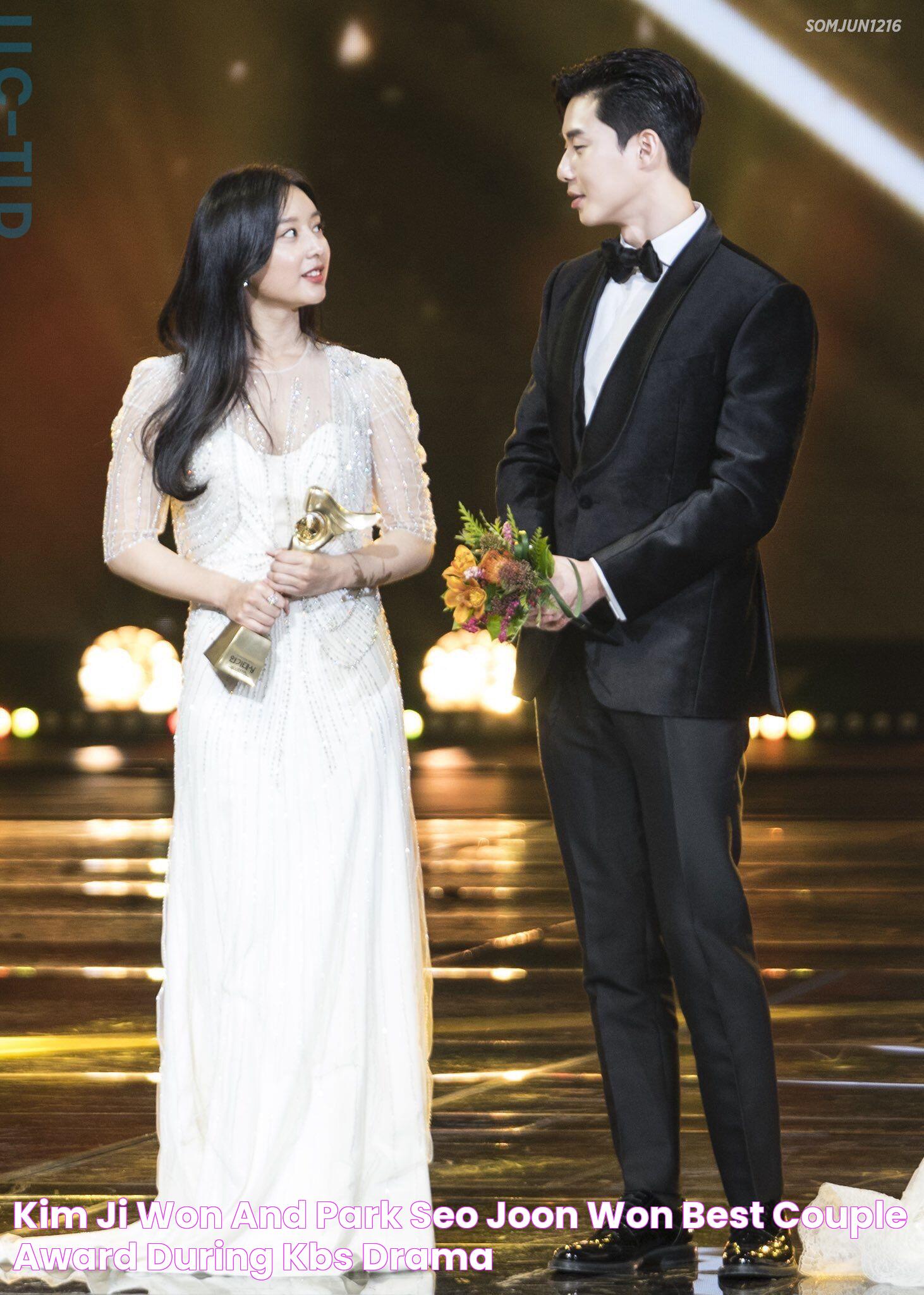 Kim Ji Won and Park Seo Joon won Best Couple Award during KBS Drama