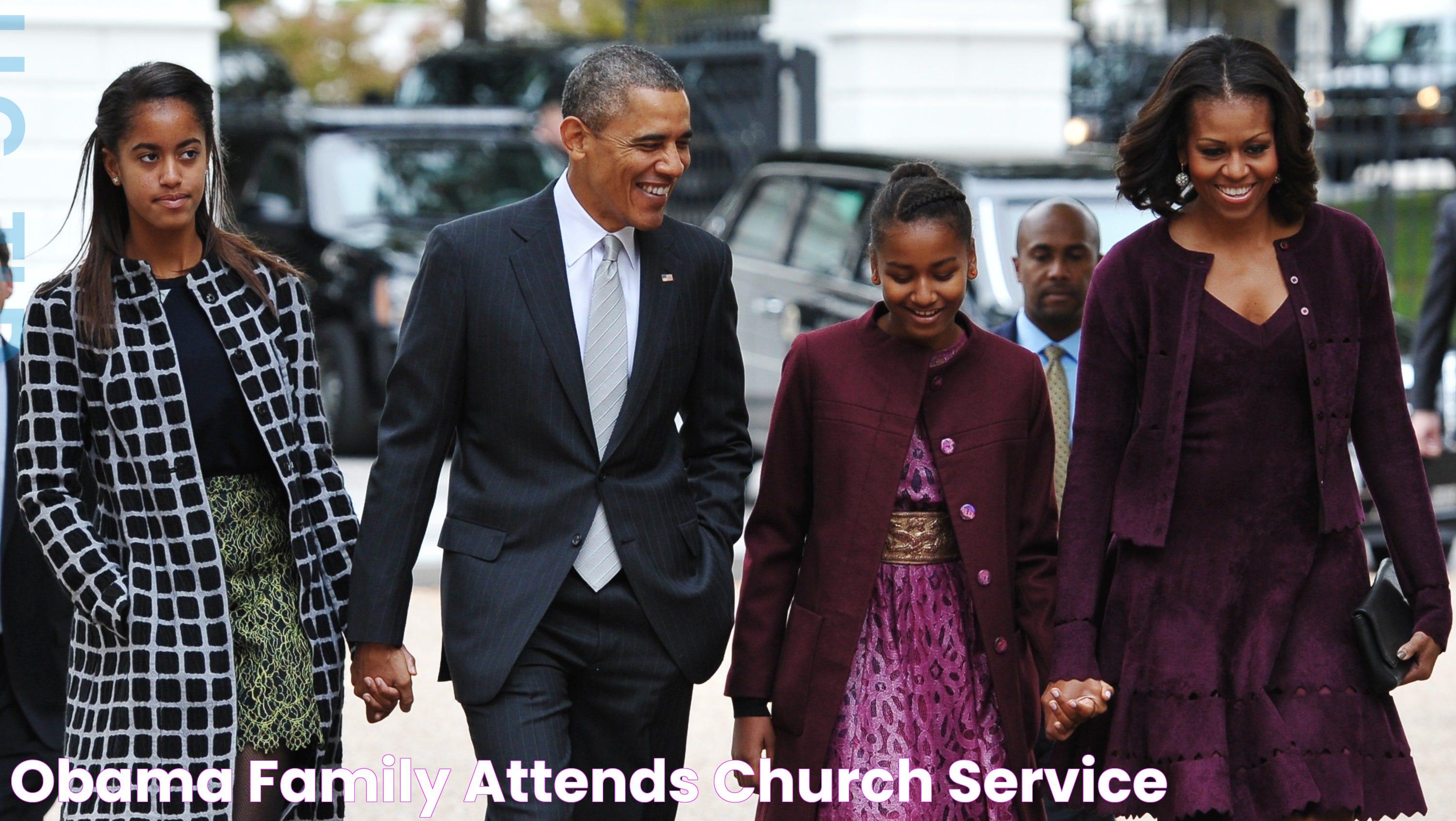 Obama family attends church service