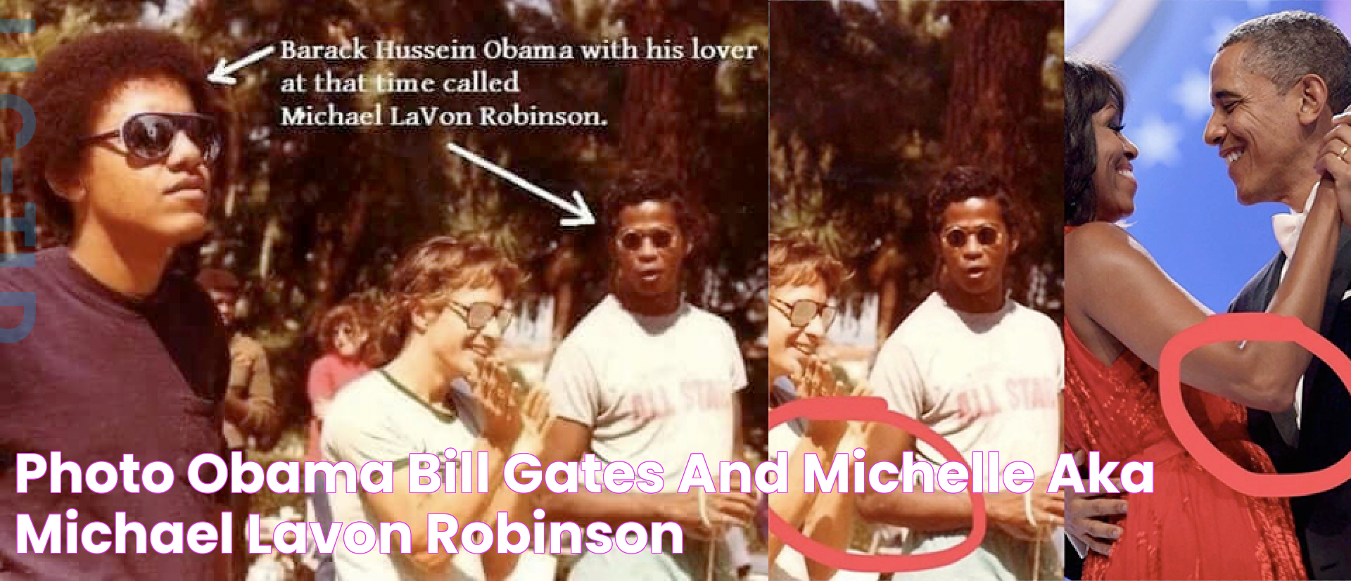 Photo Obama, Bill Gates and Michelle "aka Michael LaVon Robinson