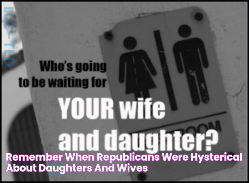 Remember when Republicans were hysterical about daughters and wives