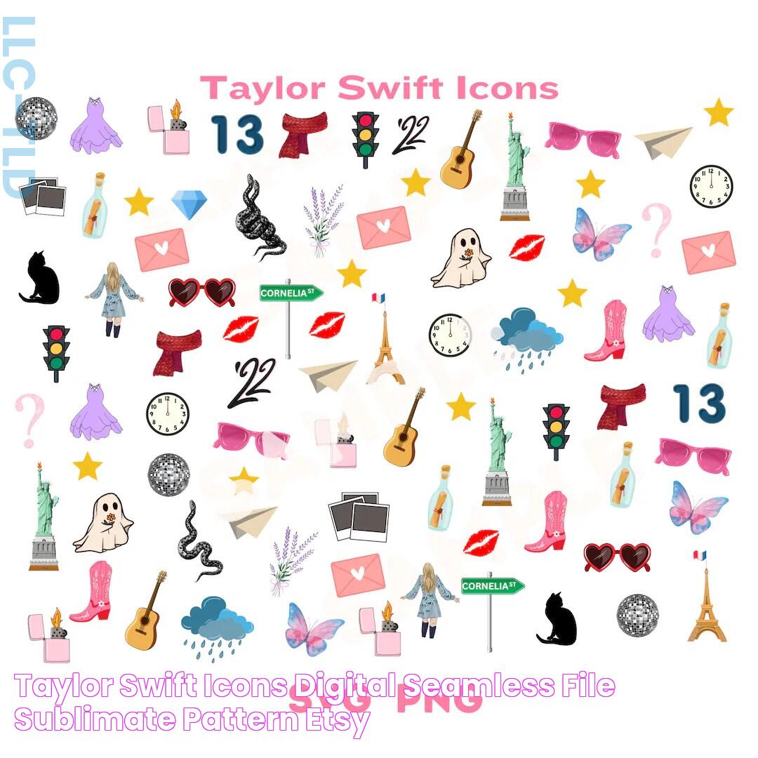 Taylor Swift Icons Digital Seamless File Sublimate Pattern Etsy