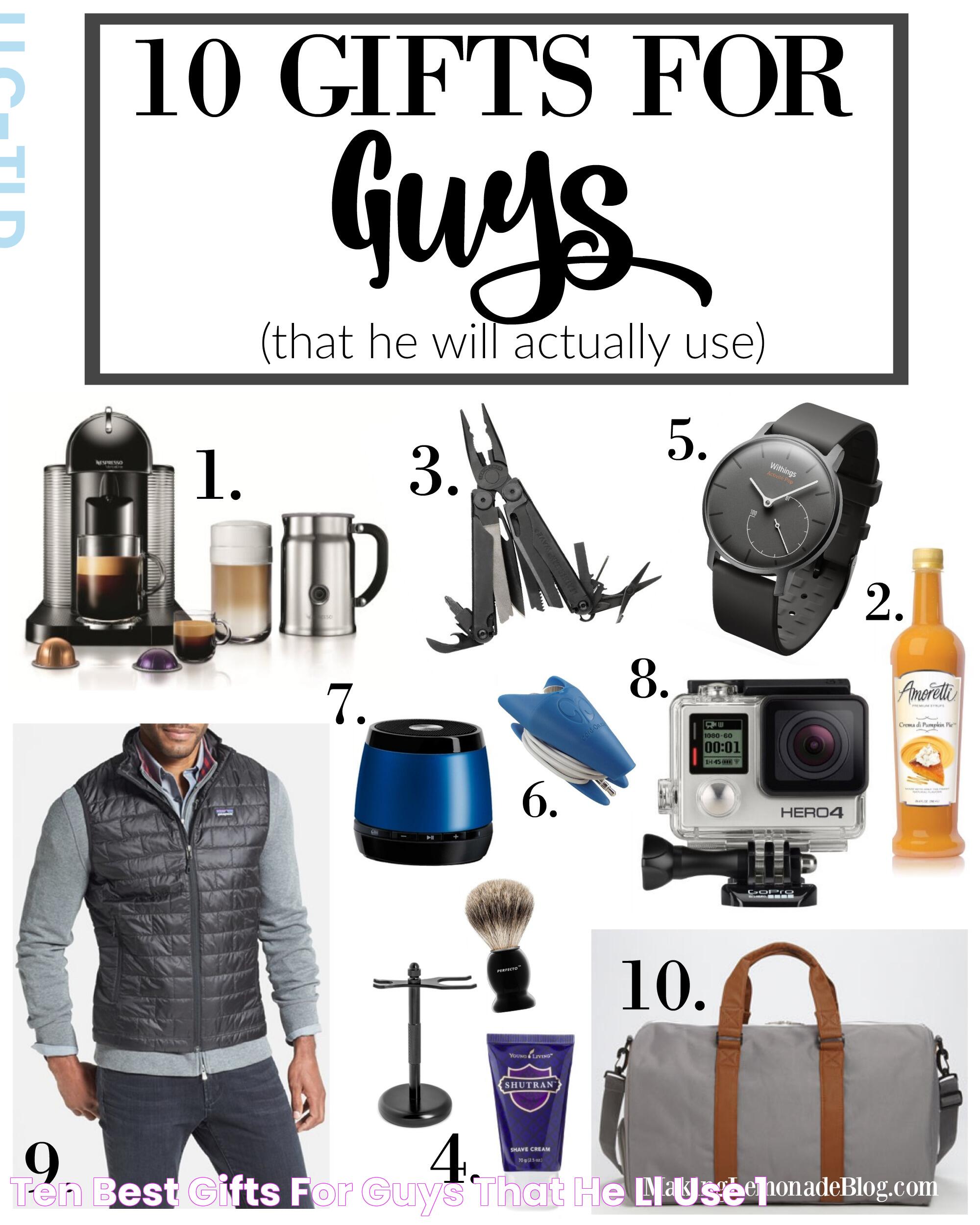 Ten Best Gifts for Guys (That He'll Use)