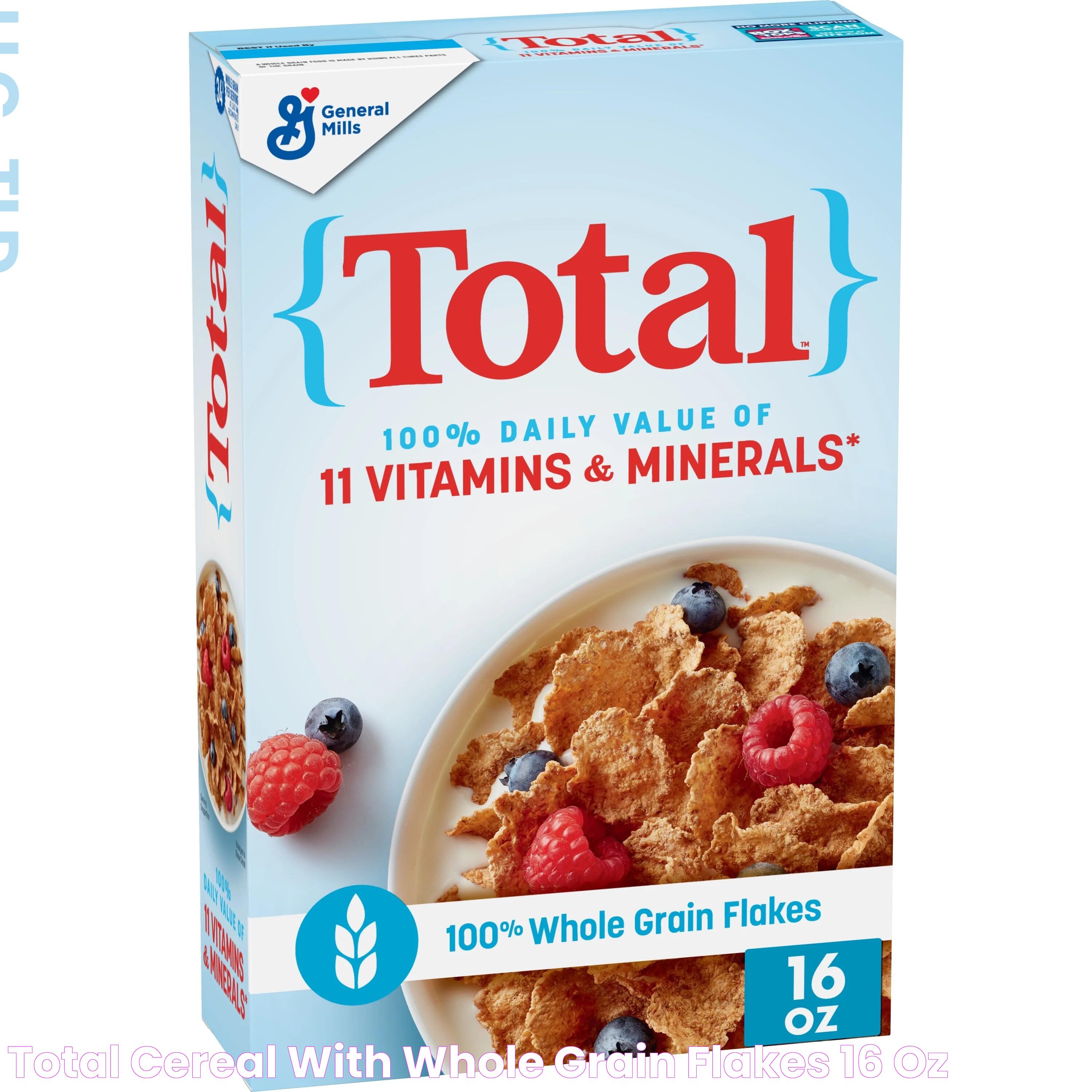 Total, Cereal, with Whole Grain Flakes, 16 oz