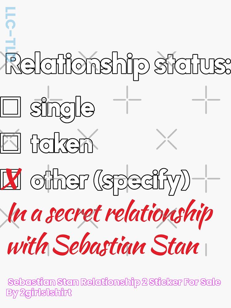 "Sebastian Stan Relationship 2" Sticker for Sale by 2Girls1Shirt