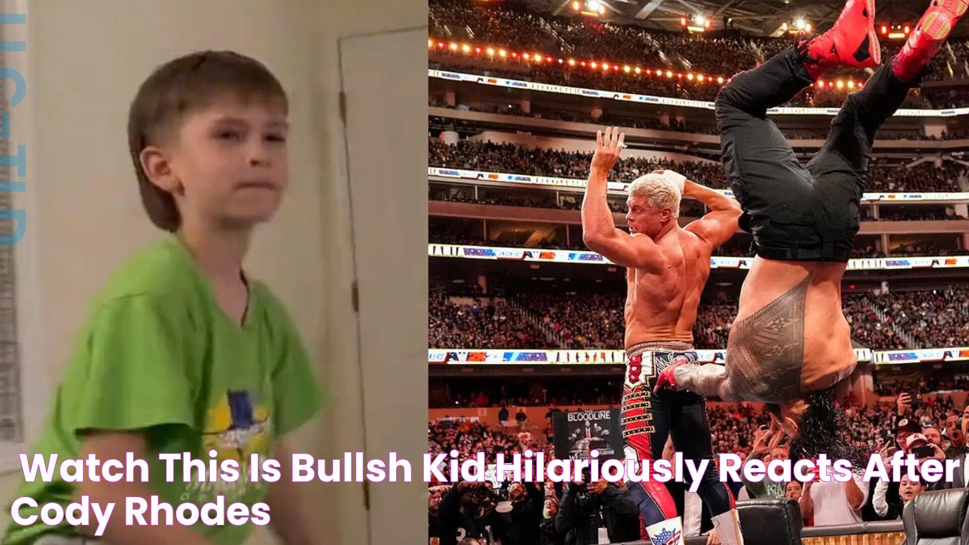 [Watch] "This is bullsh**" Kid hilariously reacts after Cody Rhodes