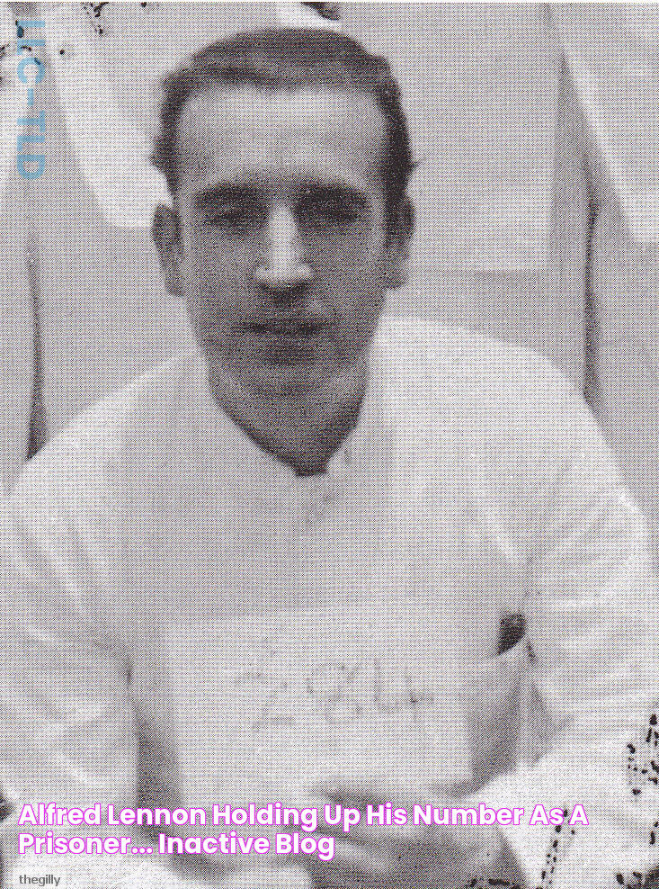 Alfred Lennon, holding up his number as a prisoner... INACTIVE BLOG