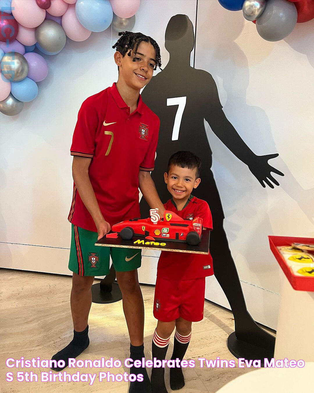 Cristiano Ronaldo Celebrates Twins Eva, Mateo's 5th Birthday Photos