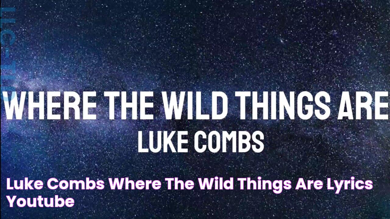 Luke Combs Where the Wild Things Are ( Lyrics ) YouTube