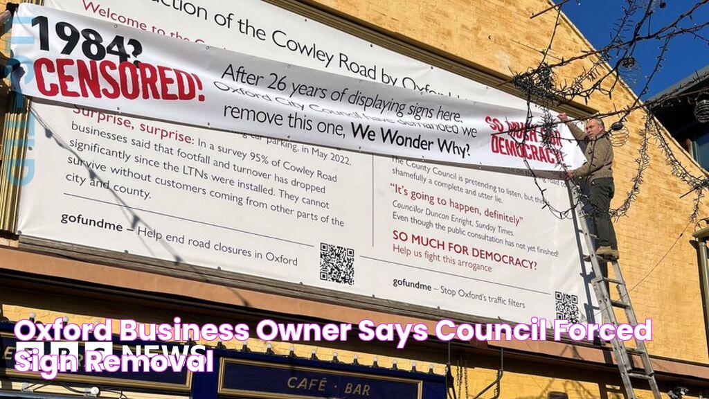 Oxford business owner says council forced sign removal