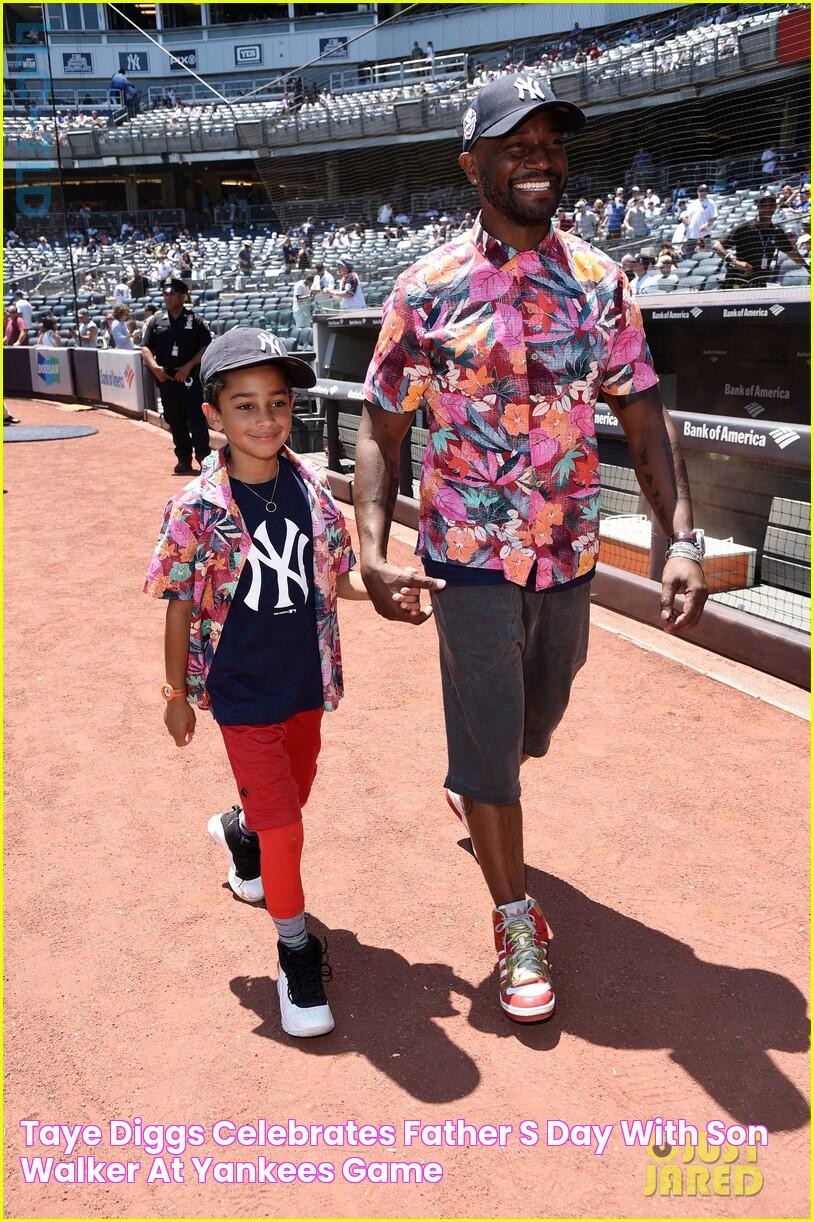 Taye Diggs Celebrates Father's Day with Son Walker at Yankees Game