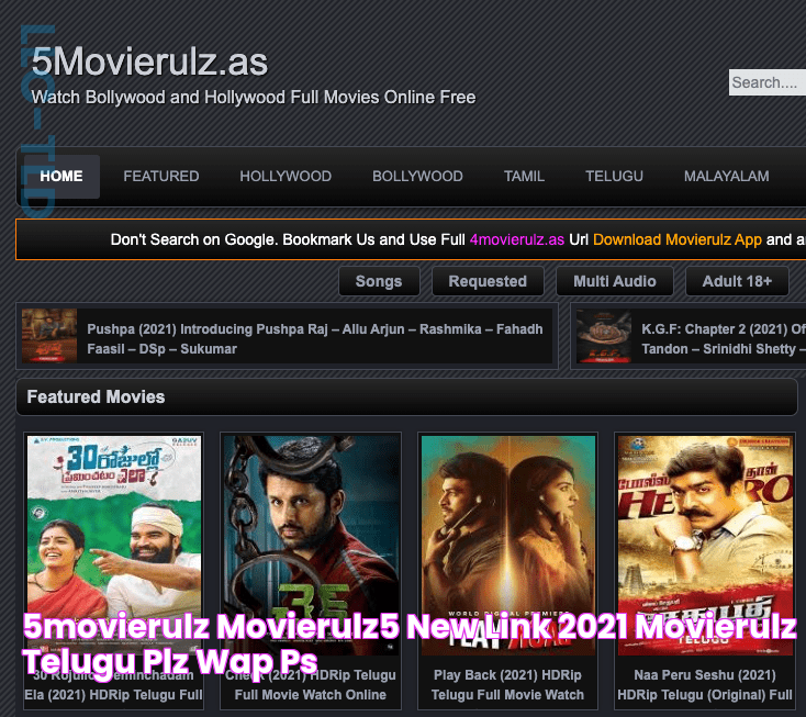 5movierulz Movierulz5 New Link 2021 Movierulz Telugu, Plz, Wap, Ps