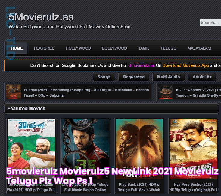 5movierulz Movierulz5 New Link 2021 Movierulz Telugu, Plz, Wap, Ps