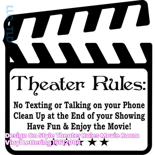 Design on Style Theater Rules Movie Room' Vinyl Lettering 16612006