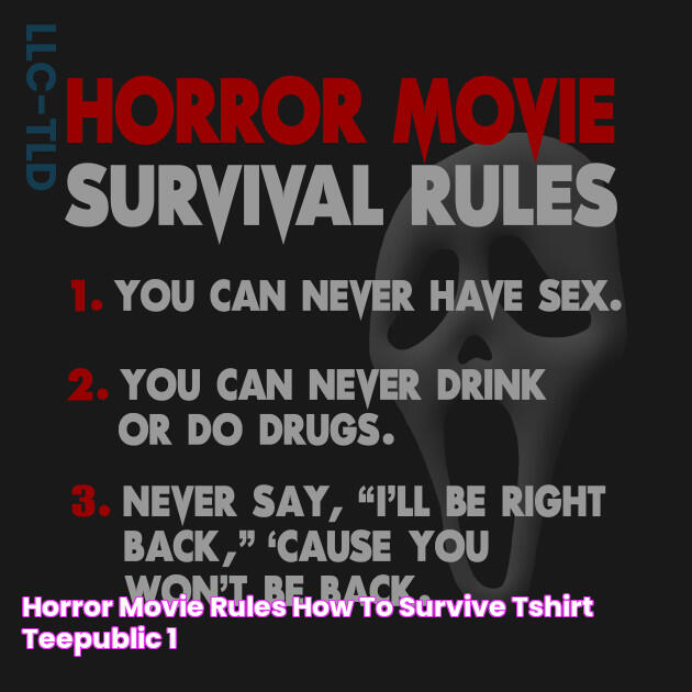 Horror Movie Rules How To Survive TShirt TeePublic