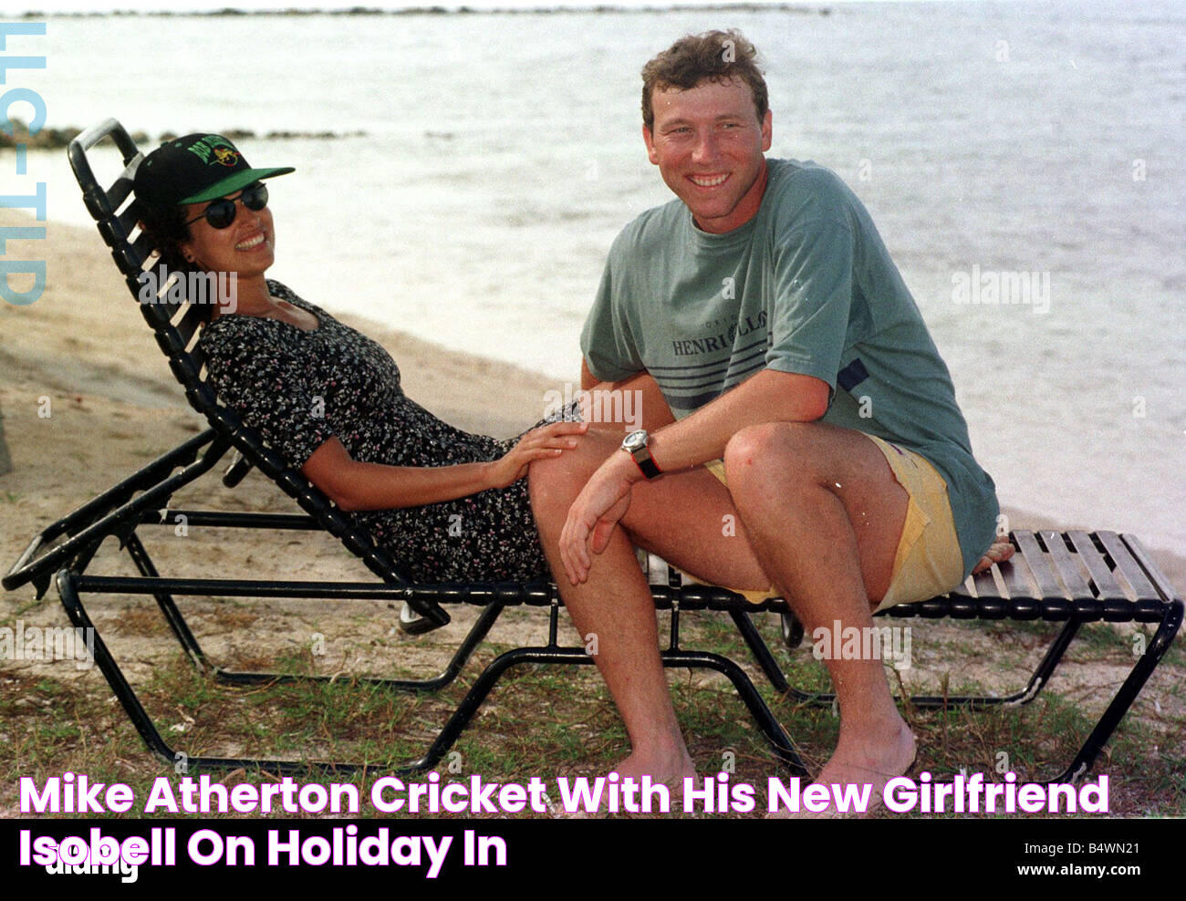 Mike Atherton Cricket with his new Girlfriend Isobell on Holiday in