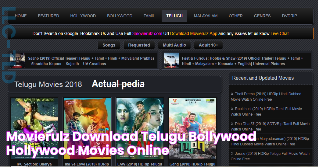 MovieRulz Download Telugu, Bollywood & Hollywood Movies Online