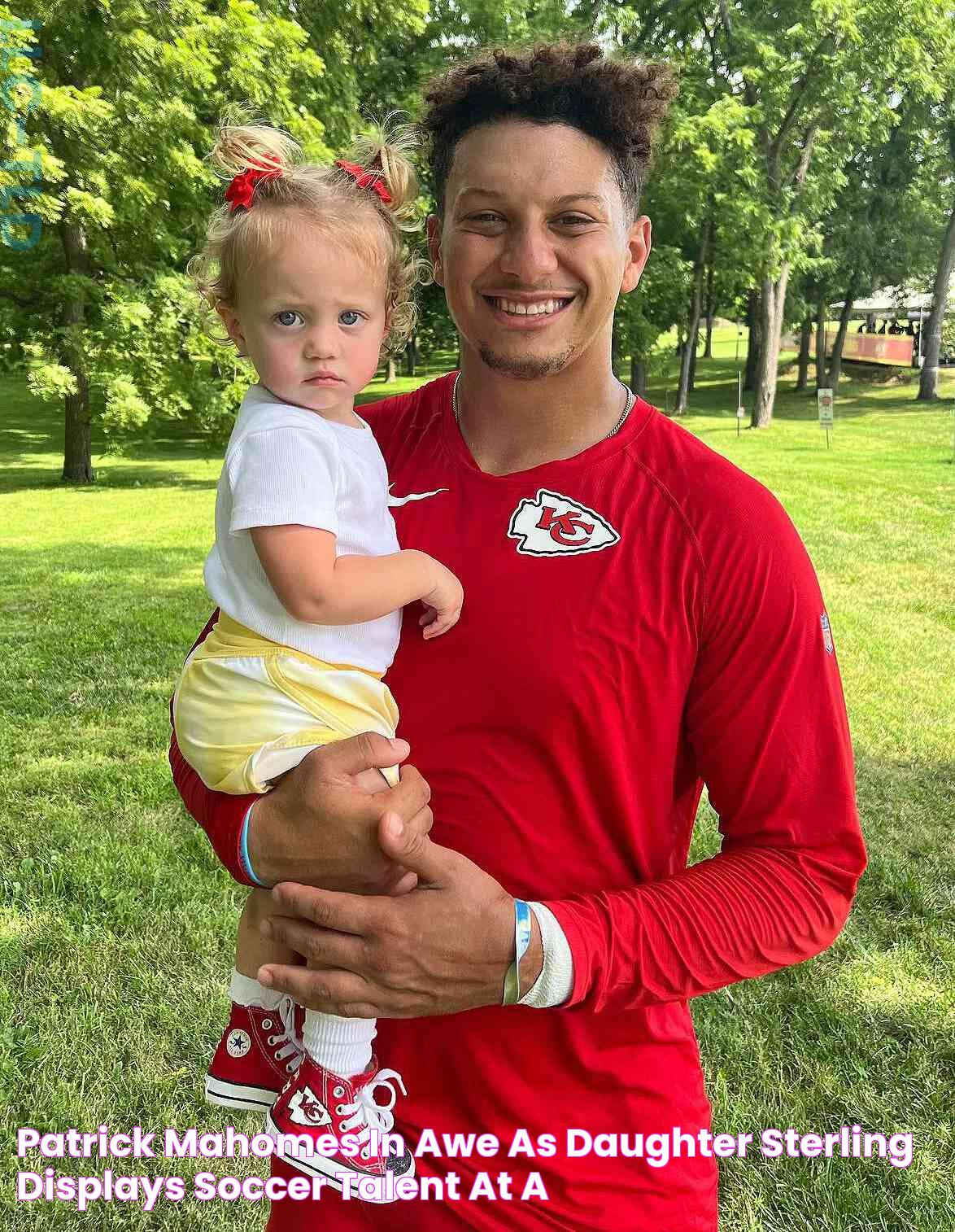 Patrick Mahomes in awe as daughter Sterling displays soccer talent at a