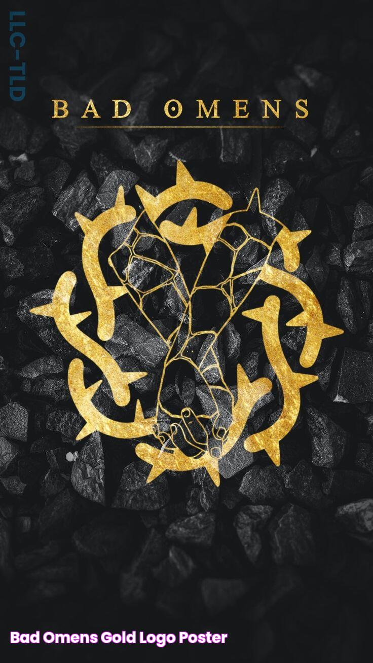 Bad Omens Gold Logo Poster