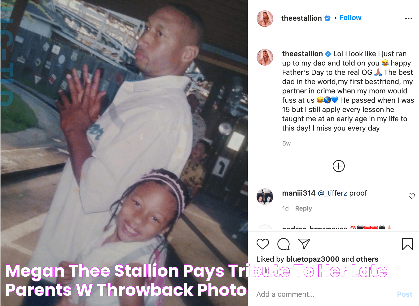 Megan Thee Stallion Pays Tribute To Her Late Parents W/ Throwback Photo