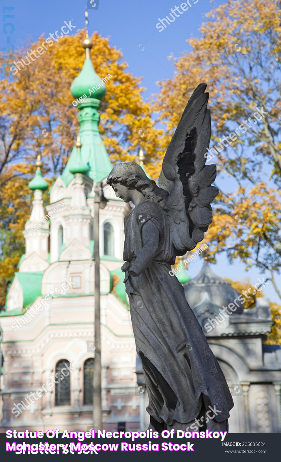 Statue Of Angel, Necropolis Of Donskoy Monastery, Moscow, Russia Stock