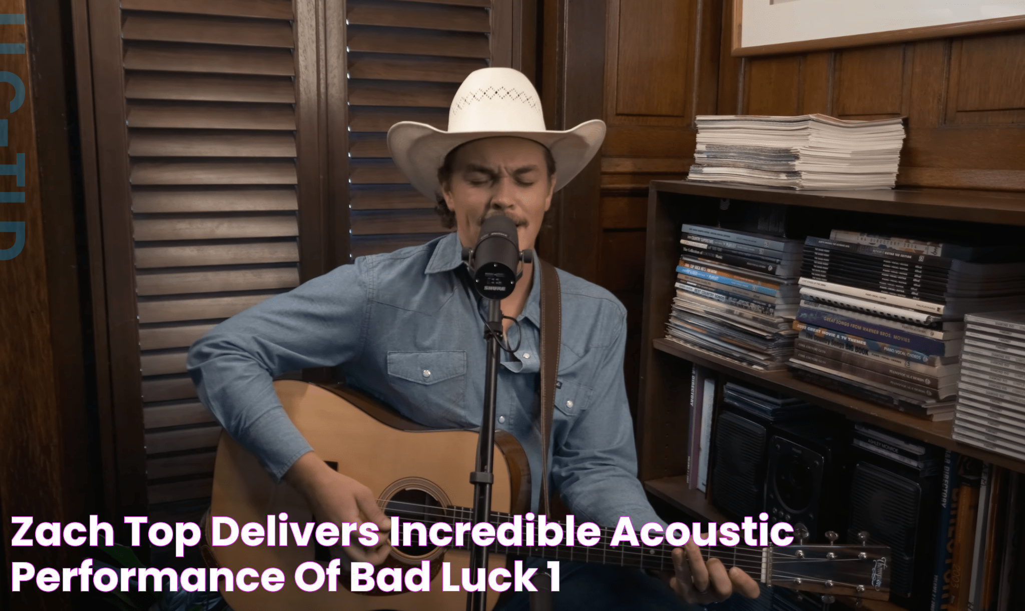 Zach Top Delivers Incredible Acoustic Performance of “Bad Luck