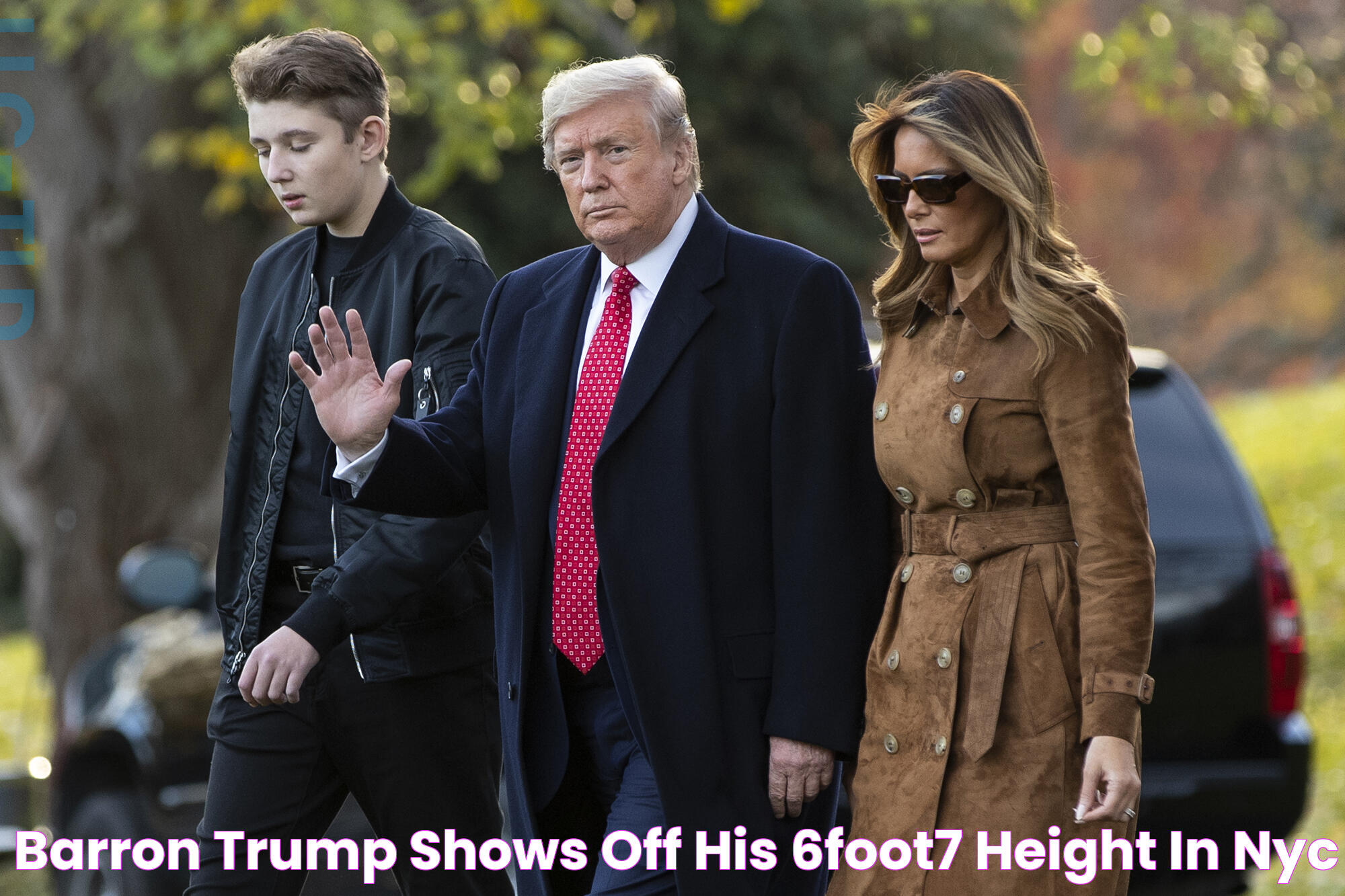 Barron Trump shows off his 6foot7 height in NYC