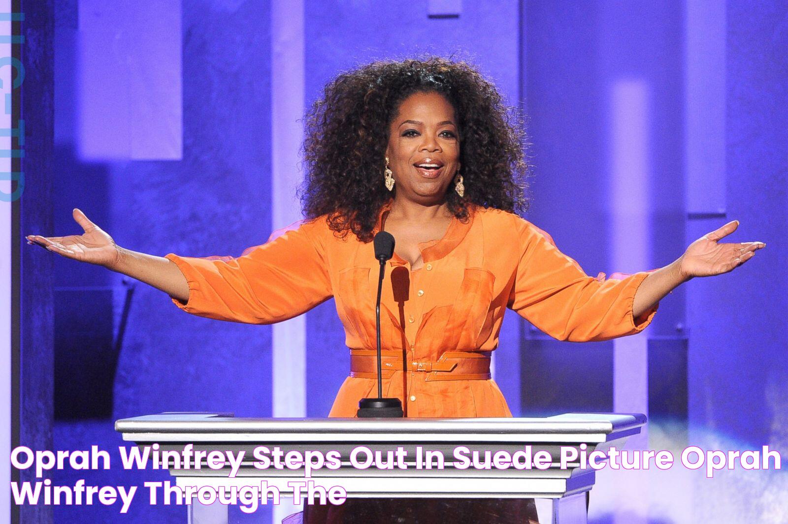 Oprah Winfrey Steps Out in Suede Picture Oprah Winfrey Through the