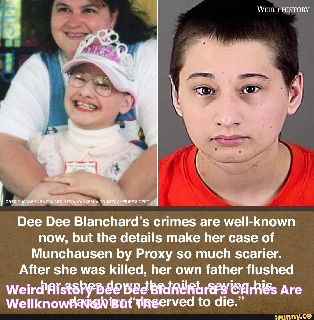 WEIRD HISTORY Dee Dee Blanchard's crimes are wellknown now, but the