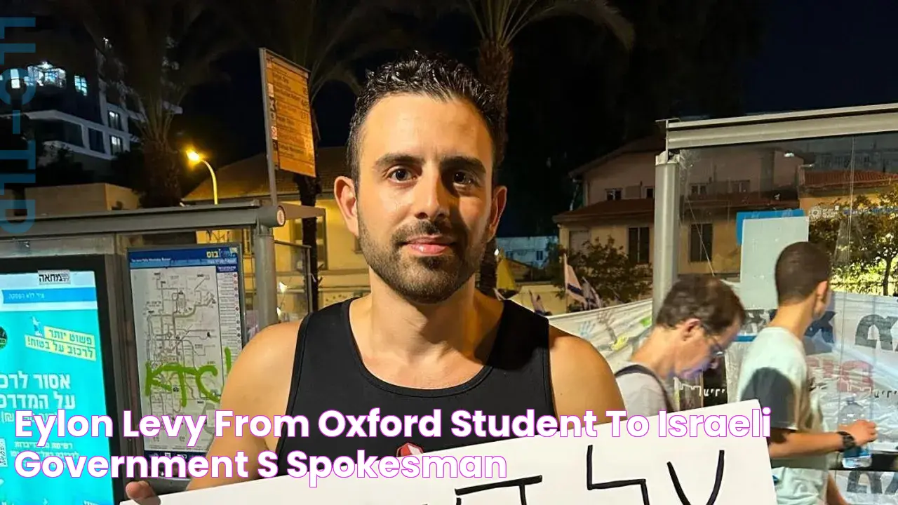 Eylon Levy From Oxford Student to Israeli Government's Spokesman