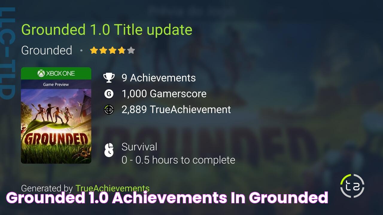 Grounded 1.0 achievements in Grounded