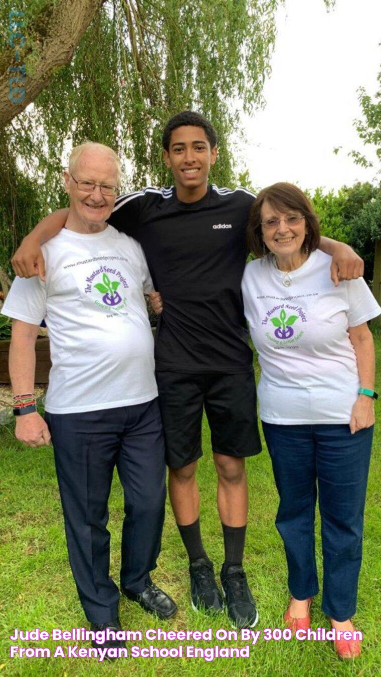 Jude Bellingham cheered on by 300 children from a Kenyan school England