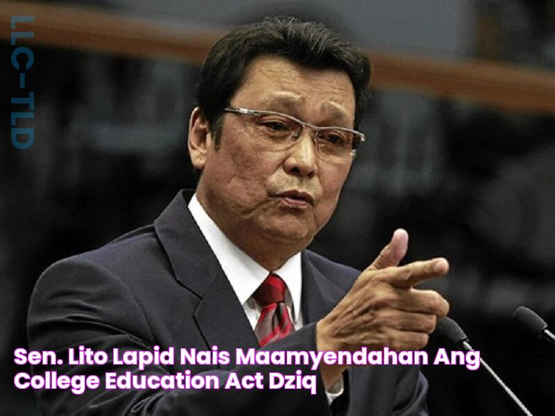 Sen. Lito Lapid nais maamyendahan ang College Education Act DZIQ