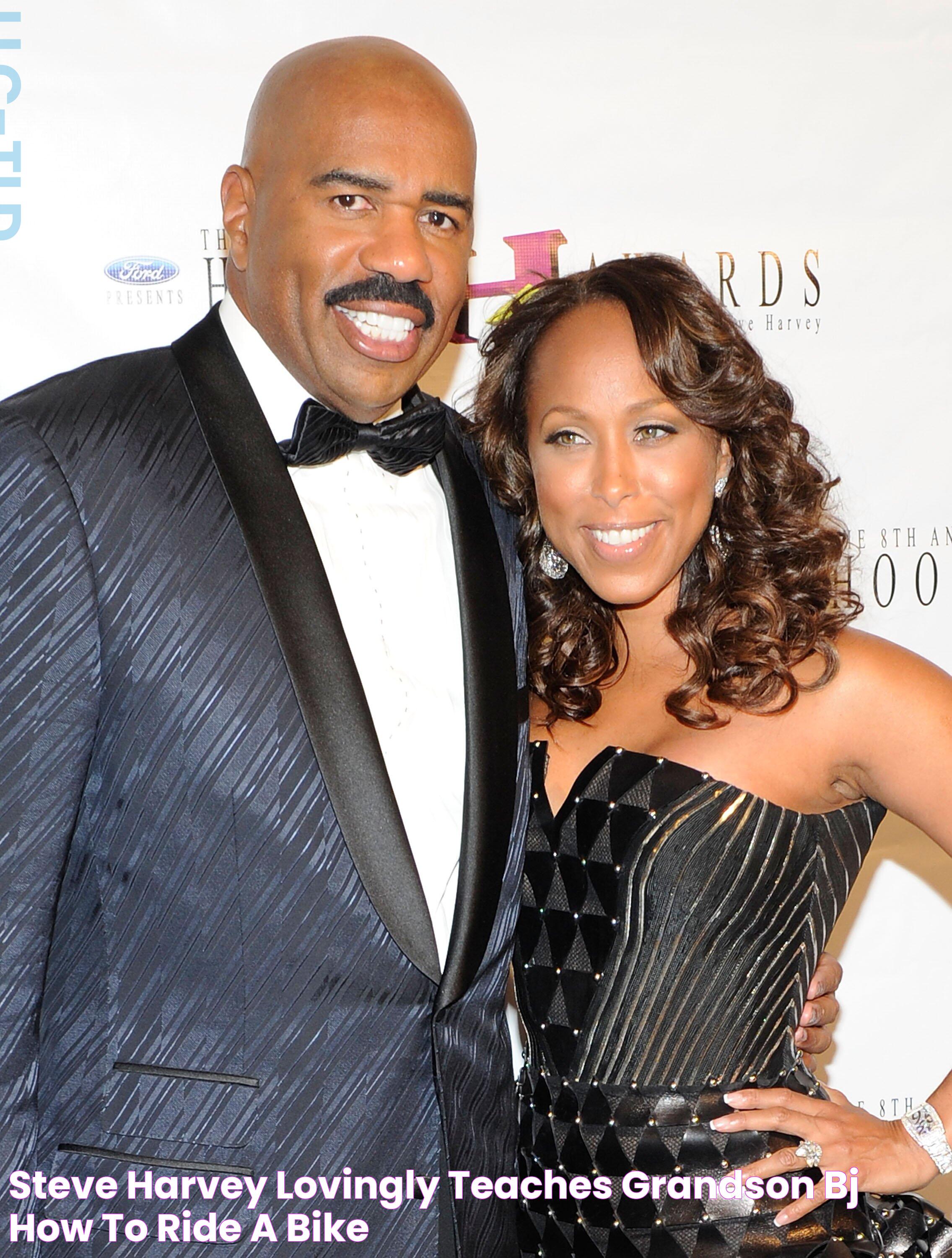 Steve Harvey Lovingly Teaches Grandson BJ How to Ride a Bike