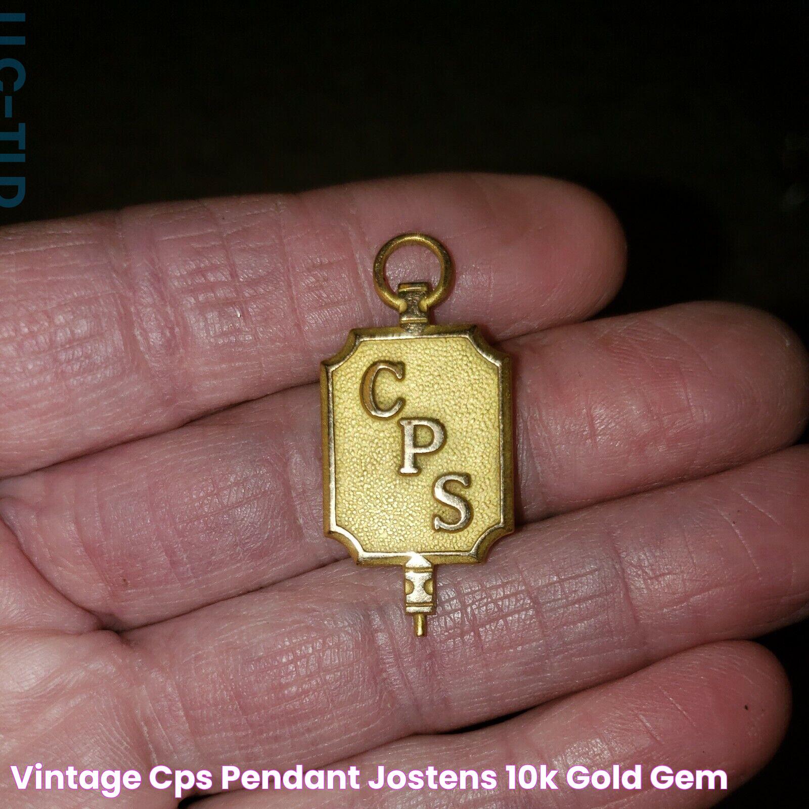 Vintage CPS Pendant JOSTENS 10K GOLD Gem