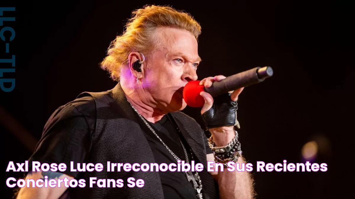 Axl Rose luce irreconocible en sus recientes conciertos Fans se