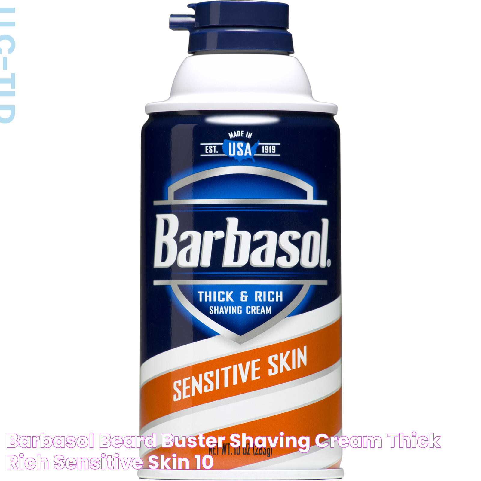 Barbasol Beard Buster Shaving Cream, Thick & Rich, Sensitive Skin, 10