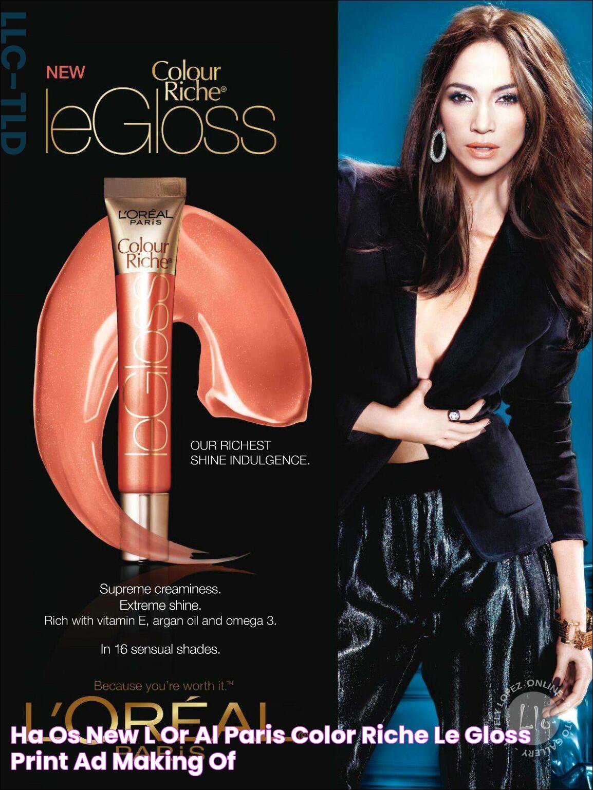 HA OS New L’oréal Paris “Color Riche Le Gloss” print Ad & Making Of