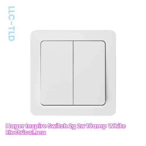 Hager Inspire Switch 2G 2W 16AMP White Electrical.mu