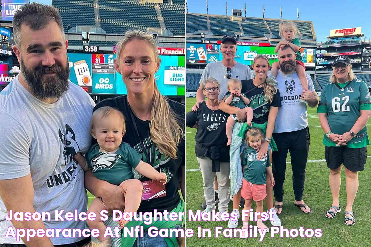 Jason Kelce's Daughter Makes First Appearance at NFL Game in Family Photos