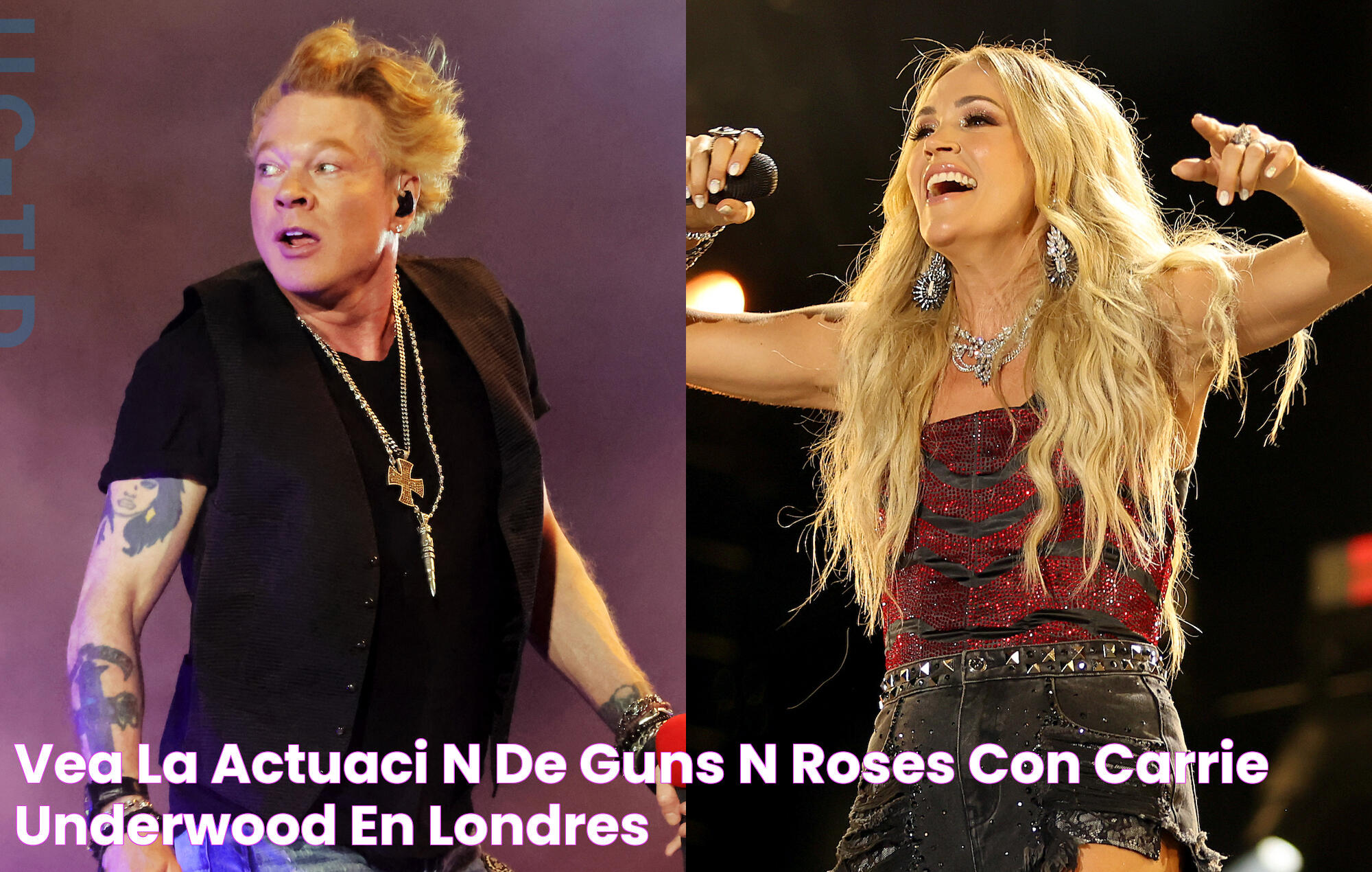 Vea la actuación de Guns N' Roses con Carrie Underwood en Londres