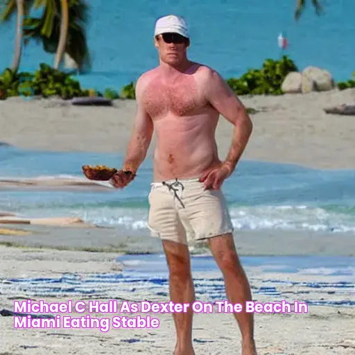 michael c hall as dexter on the beach in miami eating Stable