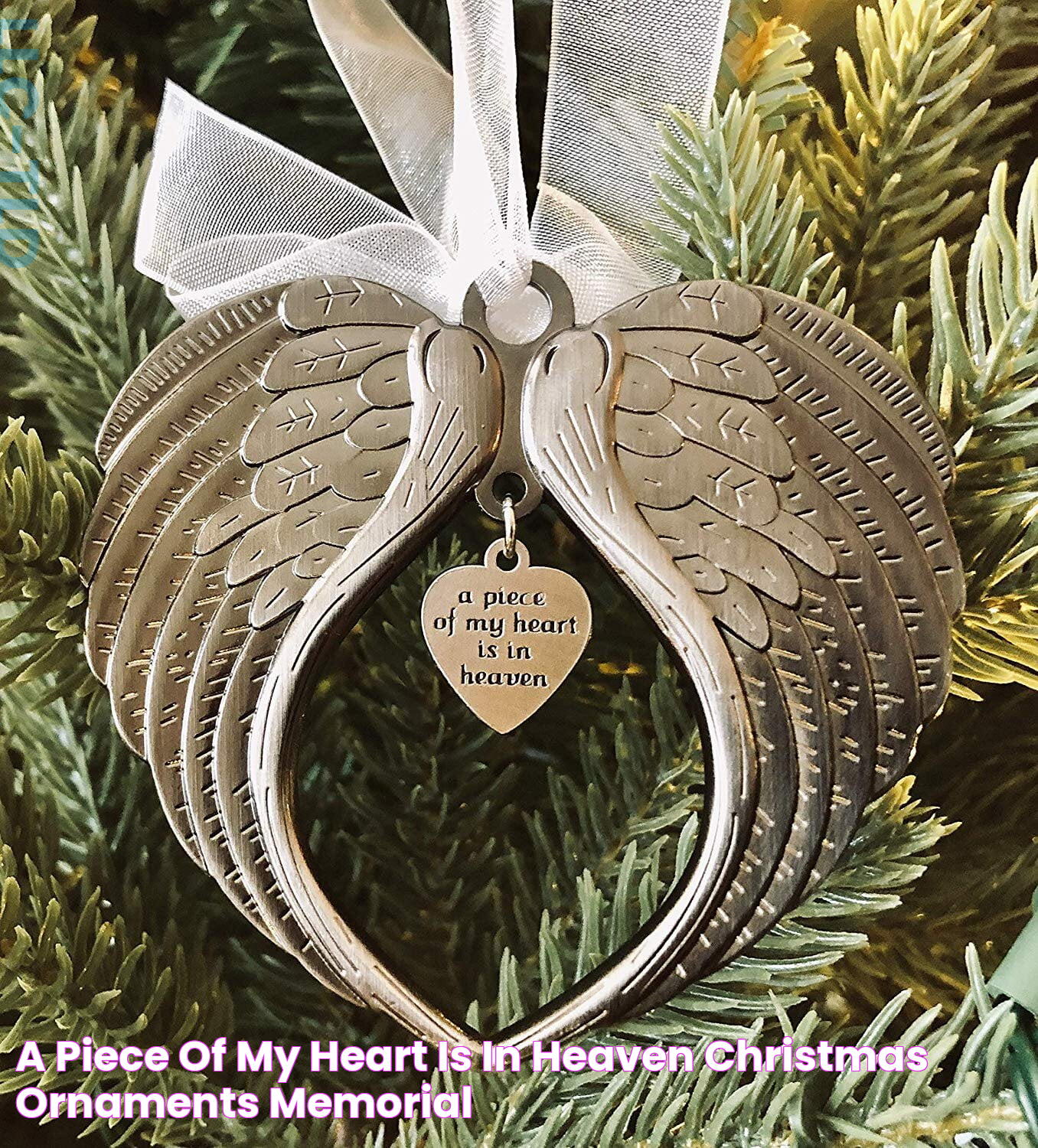 A Piece of My Heart is in Heaven Christmas Ornaments, Memorial