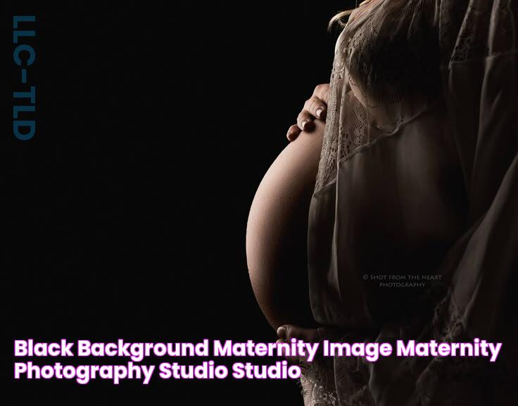 Black background maternity image Maternity photography studio, Studio