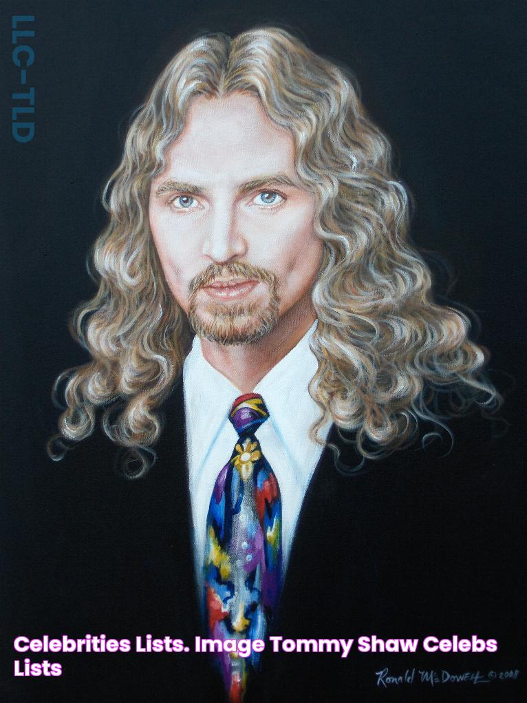 Celebrities lists. image Tommy Shaw; Celebs Lists