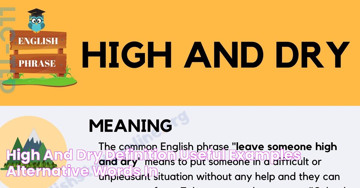 High and Dry Definition, Useful Examples & Alternative Words in