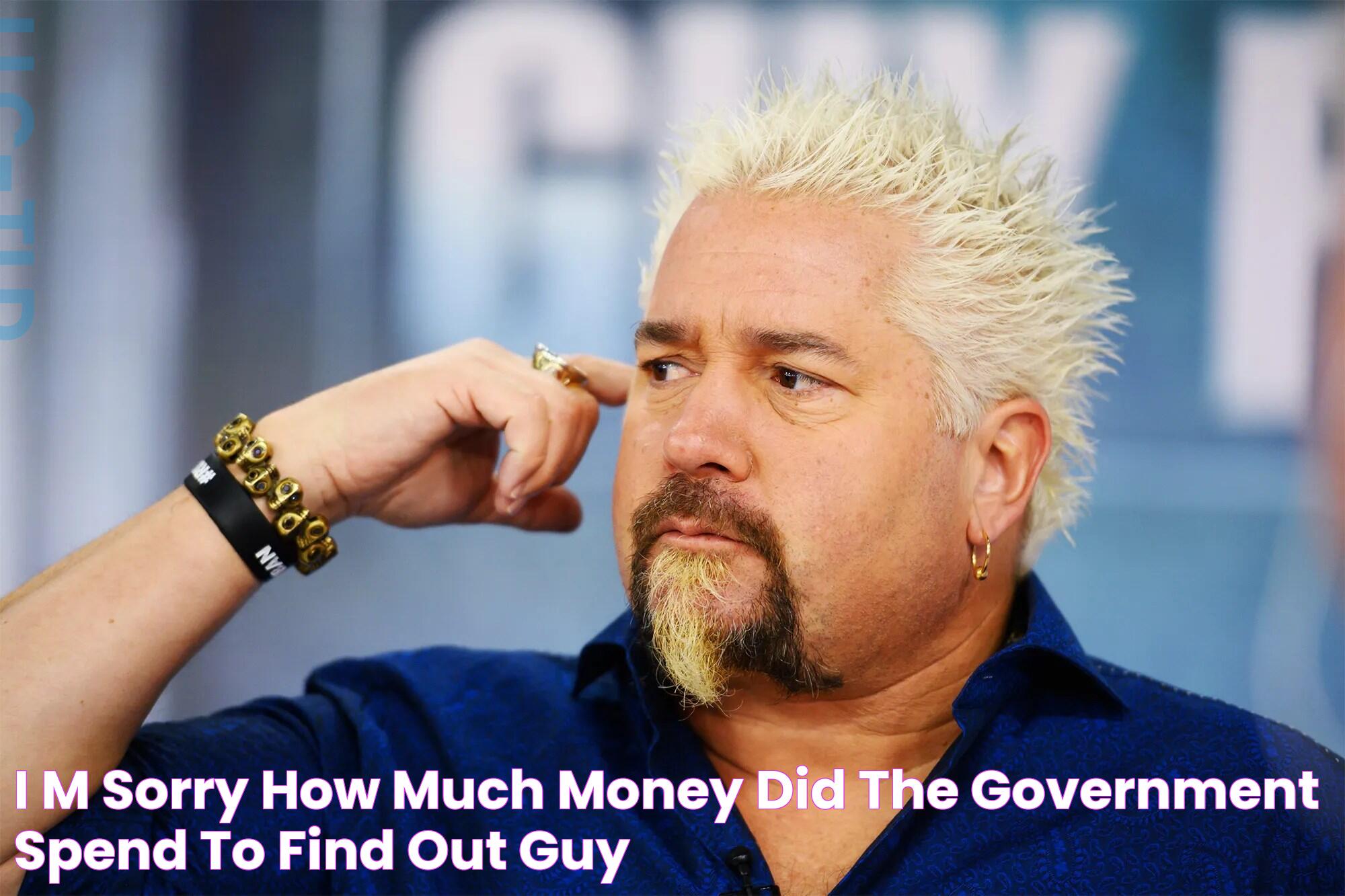 I’m Sorry, How Much Money Did the Government Spend to Find Out Guy