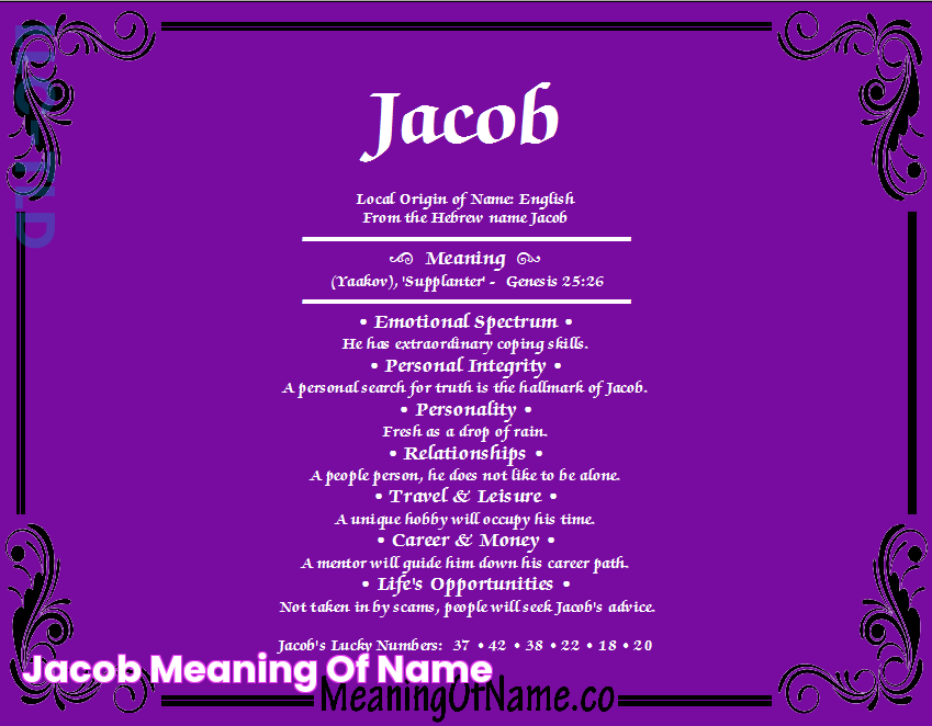 Jacob Meaning of Name